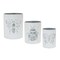 Melrose Insect Cylindrical Pot Vases - 7.75" - White and Gray - Set of 3